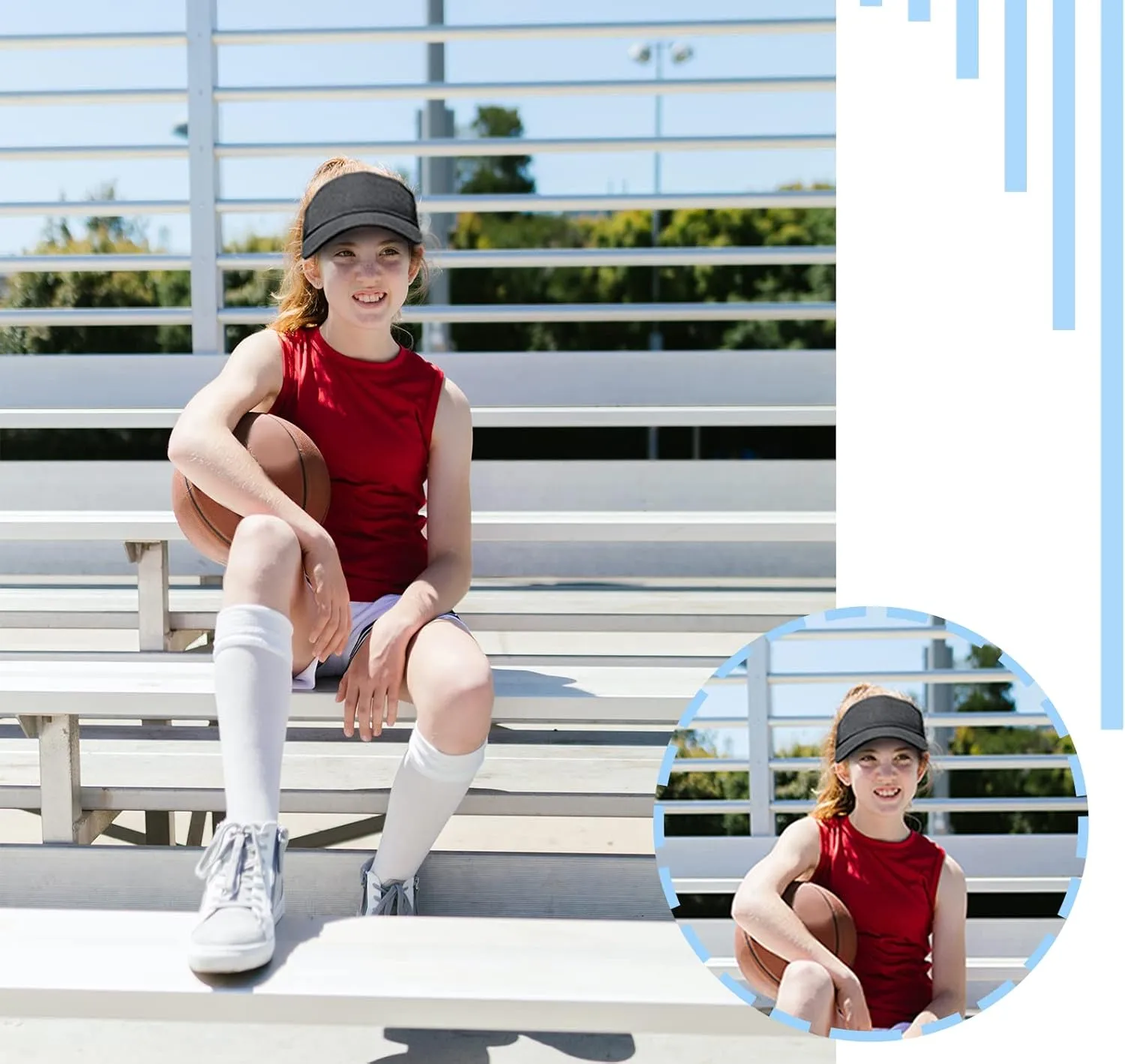 2 Pieces of Sun Visor Hats Adjustable Sport Visors Cap Visors for Women and Men (One Size)