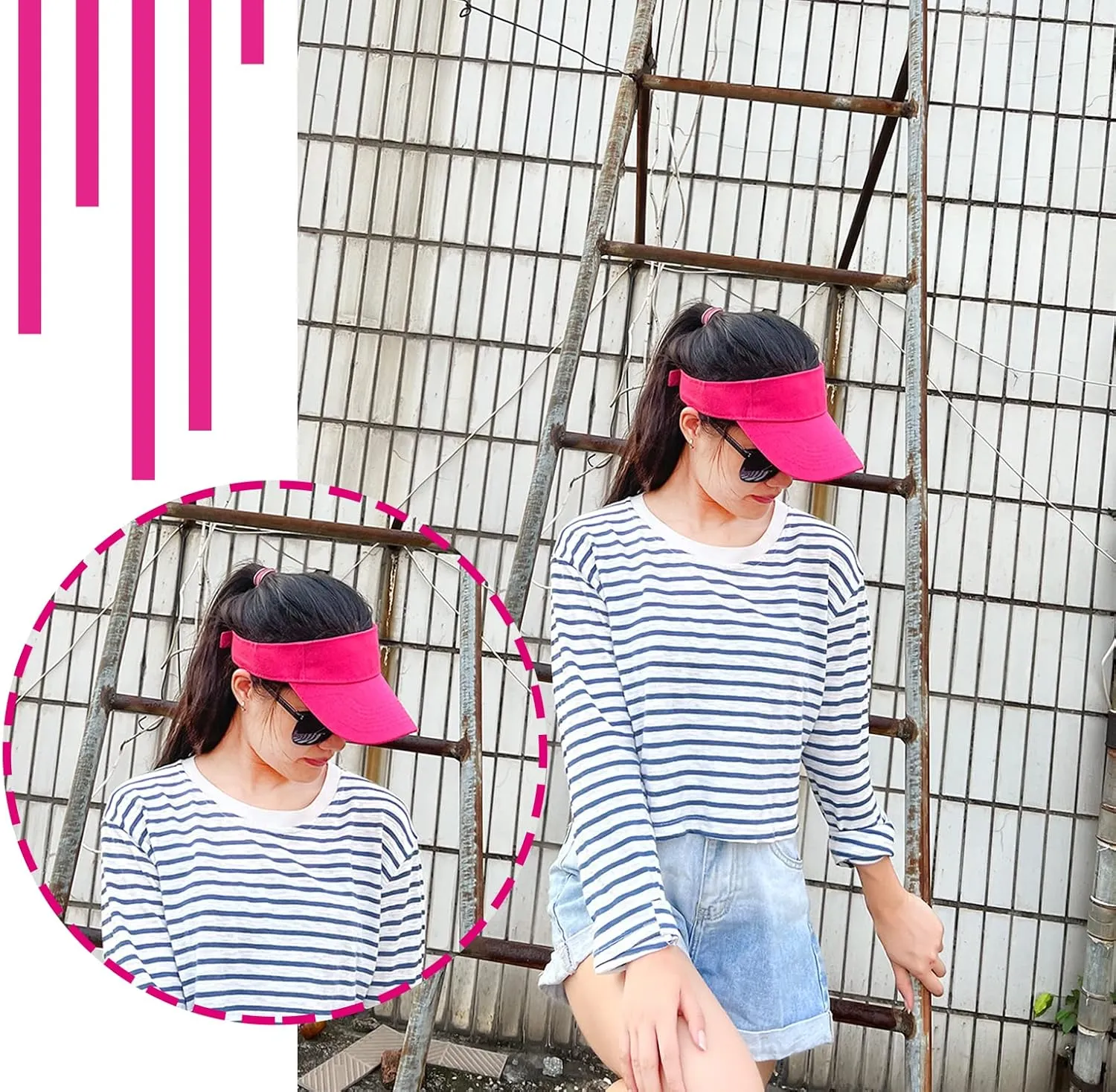 2 Pieces of Sun Visor Hats Adjustable Sport Visors Cap Visors for Women and Men (One Size)