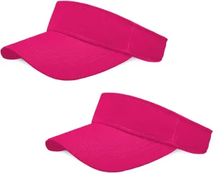 2 Pieces of Sun Visor Hats Adjustable Sport Visors Cap Visors for Women and Men (One Size)