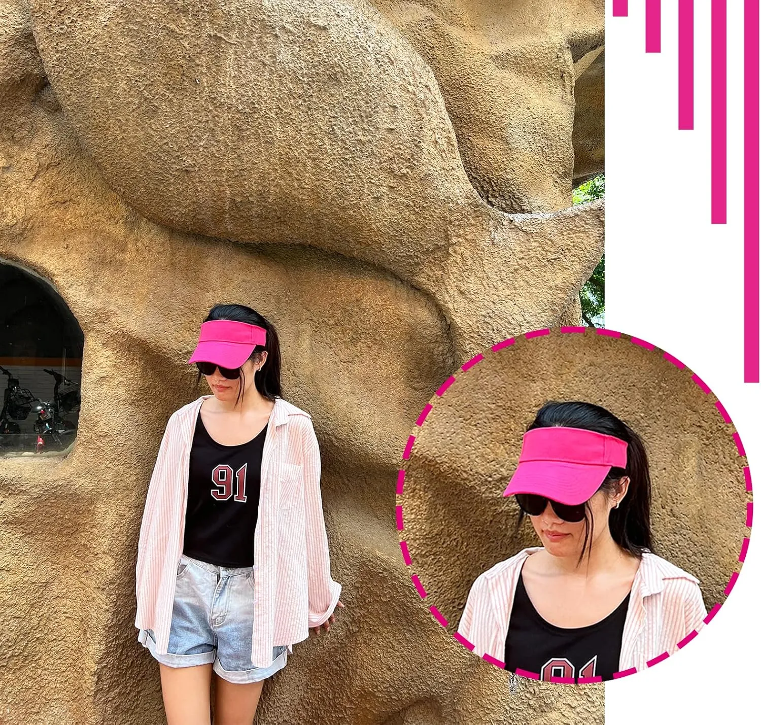 2 Pieces of Sun Visor Hats Adjustable Sport Visors Cap Visors for Women and Men (One Size)