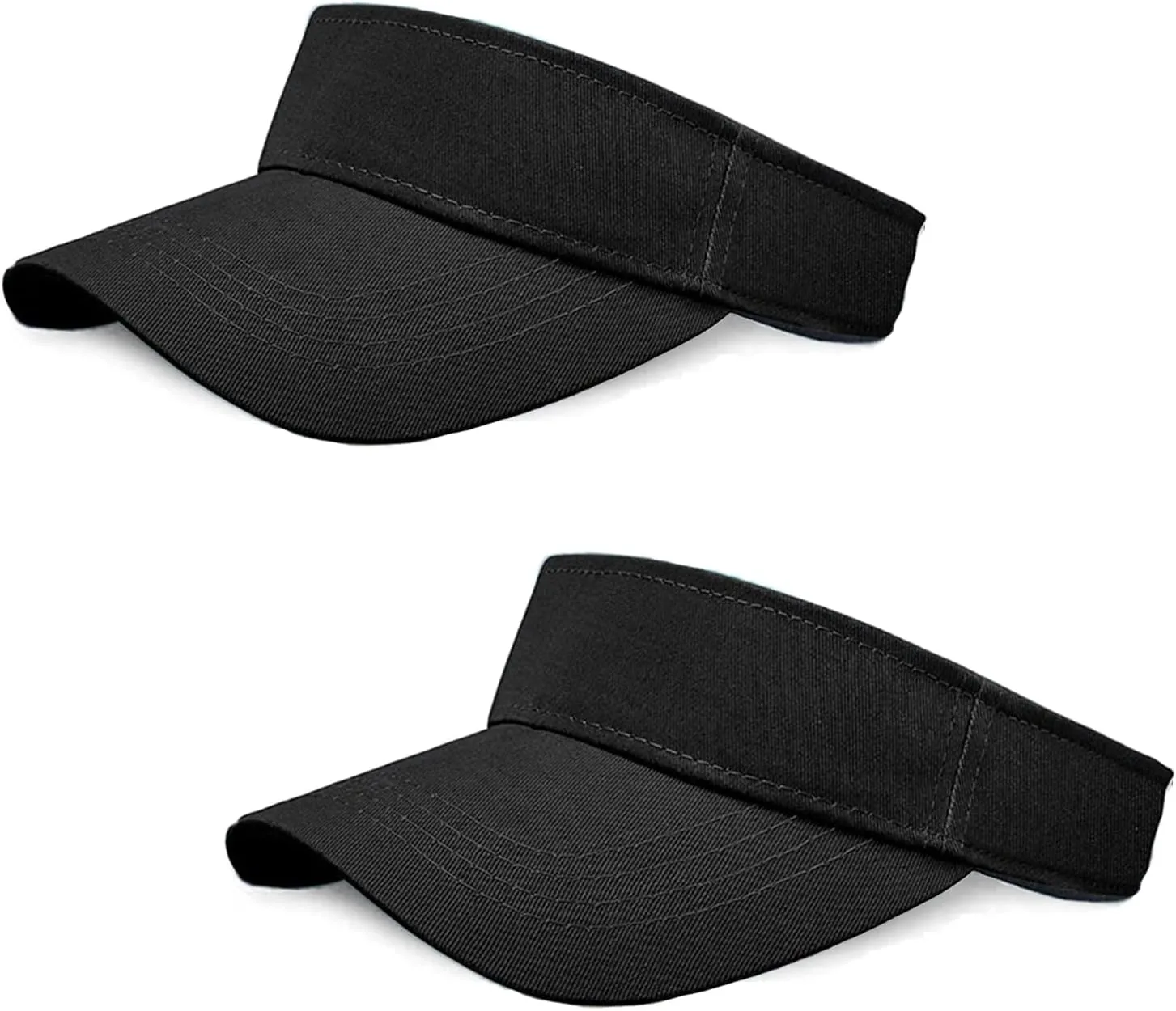 2 Pieces of Sun Visor Hats Adjustable Sport Visors Cap Visors for Women and Men (One Size)