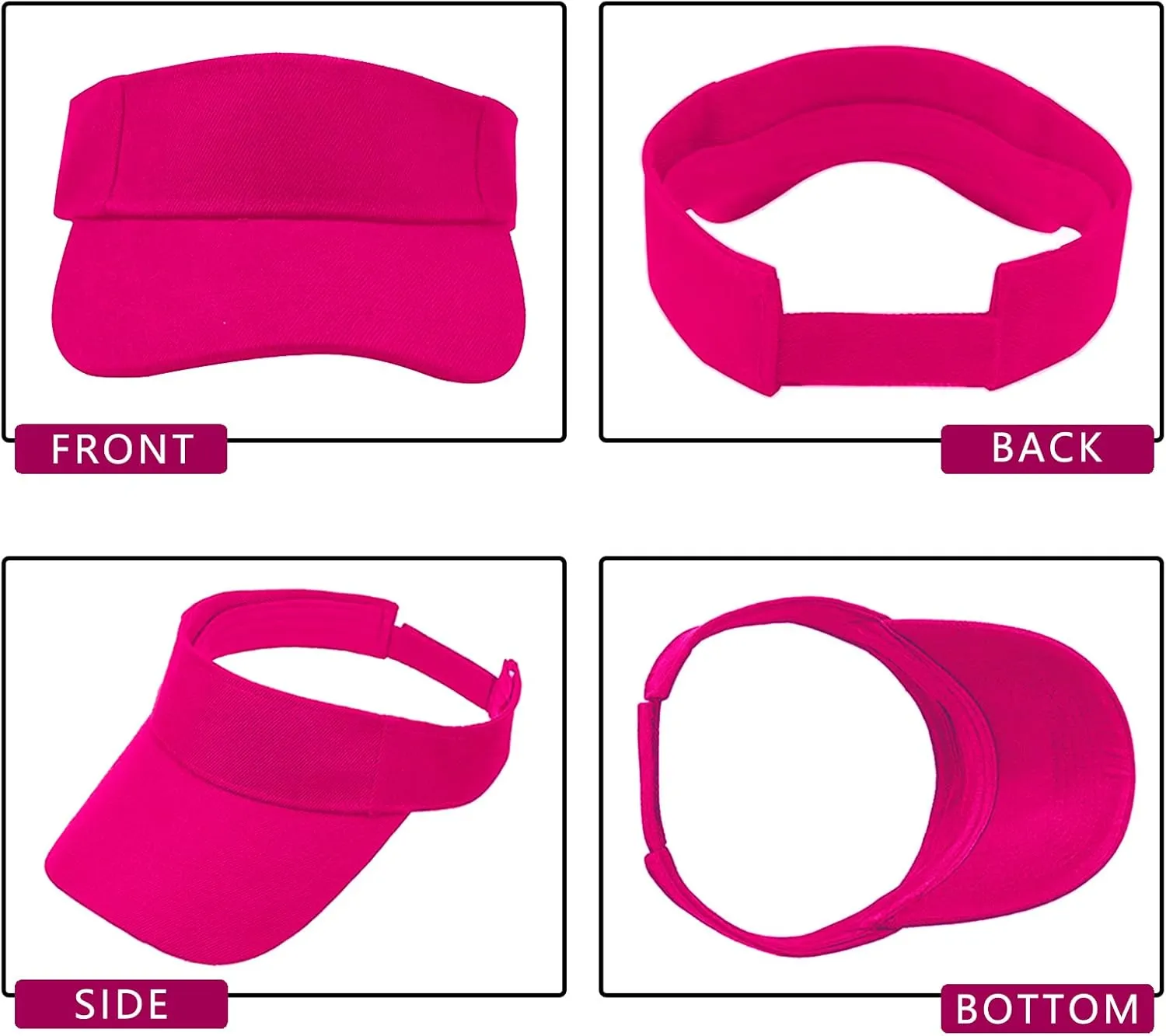 2 Pieces of Sun Visor Hats Adjustable Sport Visors Cap Visors for Women and Men (One Size)