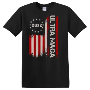 2022 Ultra MAGA with American Flag T-Shirt
