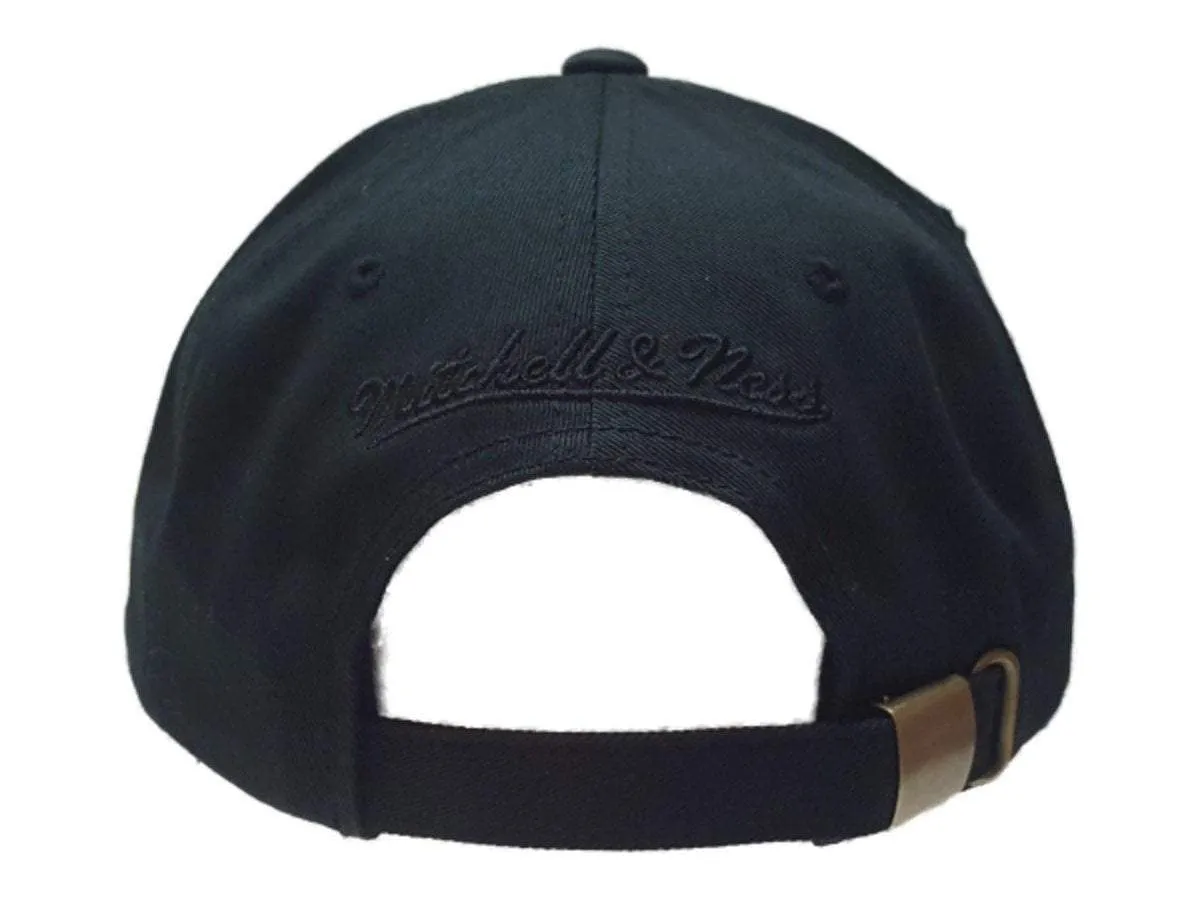 Atlanta Hawks Mitchell & Ness Hardwood Classics Black Strapback Baseball Hat