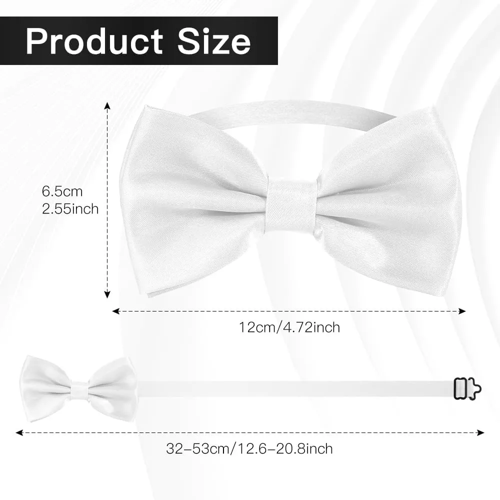 Black Bow Ties for Men - Tuxedo Black Bow Tie Clip On
