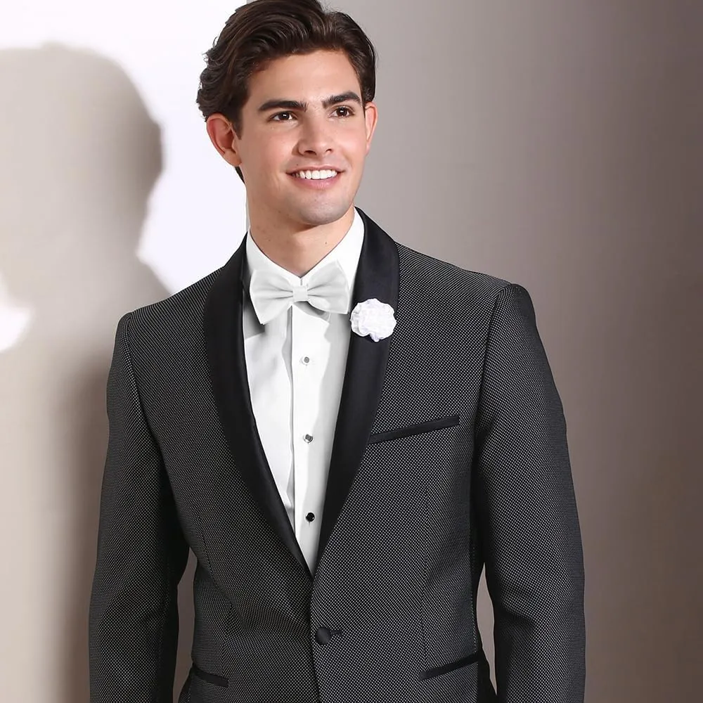 Black Bow Ties for Men - Tuxedo Black Bow Tie Clip On