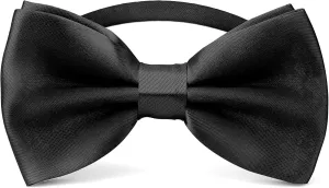 Bow Ties for Men,Mens Bow Tie,Black Ties for Men,Black Tie Adjustable Solid Color Pre-tied for Boy Party Wedding