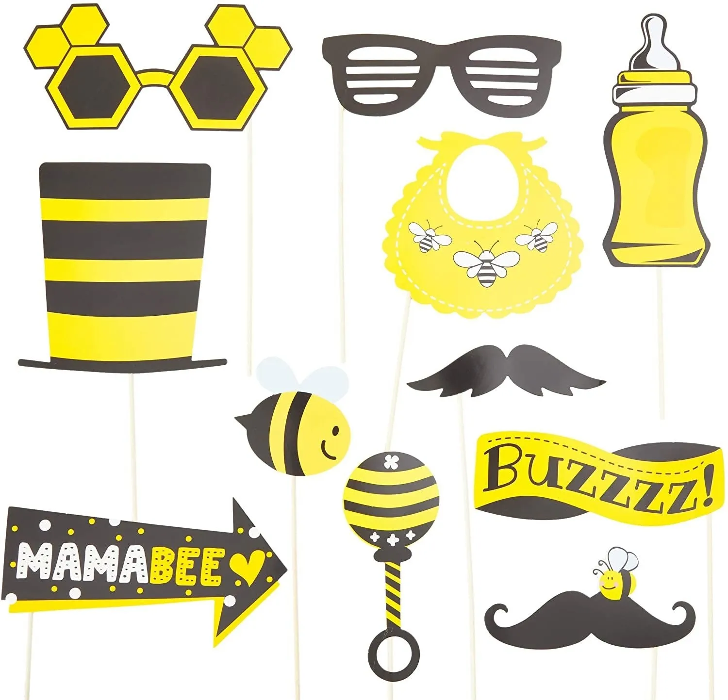 Bumble Bee Photo Booth Prop Kit (30 Pieces)