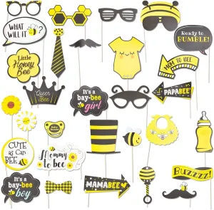 Bumble Bee Photo Booth Prop Kit (30 Pieces)