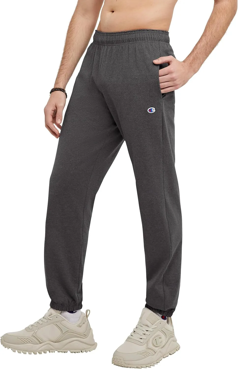 Champion Men's Pants, Everyday Cotton, Lightweight Lounge, Knit Pants for Men (Reg. Or Big & Tall)