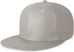 CHOK.LIDS PU Leather Flat Brim Hats for Men Women Hip Hop Baseball Snapback Blank Hats Solid Panther Black Fitted caps