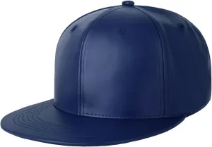 CHOK.LIDS PU Leather Flat Brim Hats for Men Women Hip Hop Baseball Snapback Blank Hats Solid Panther Black Fitted caps