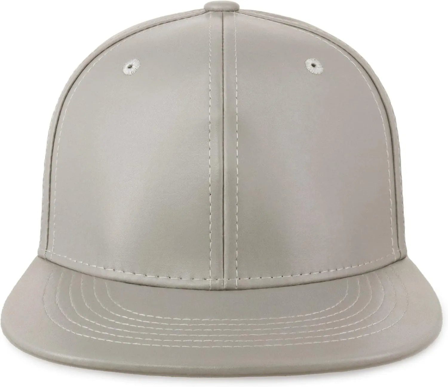 CHOK.LIDS PU Leather Flat Brim Hats for Men Women Hip Hop Baseball Snapback Blank Hats Solid Panther Black Fitted caps