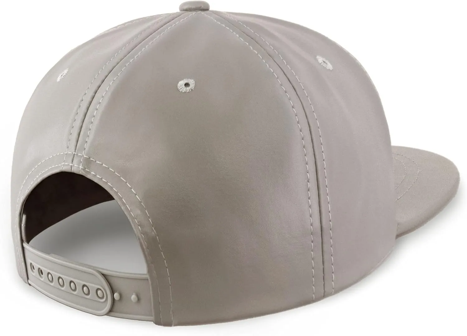 CHOK.LIDS PU Leather Flat Brim Hats for Men Women Hip Hop Baseball Snapback Blank Hats Solid Panther Black Fitted caps