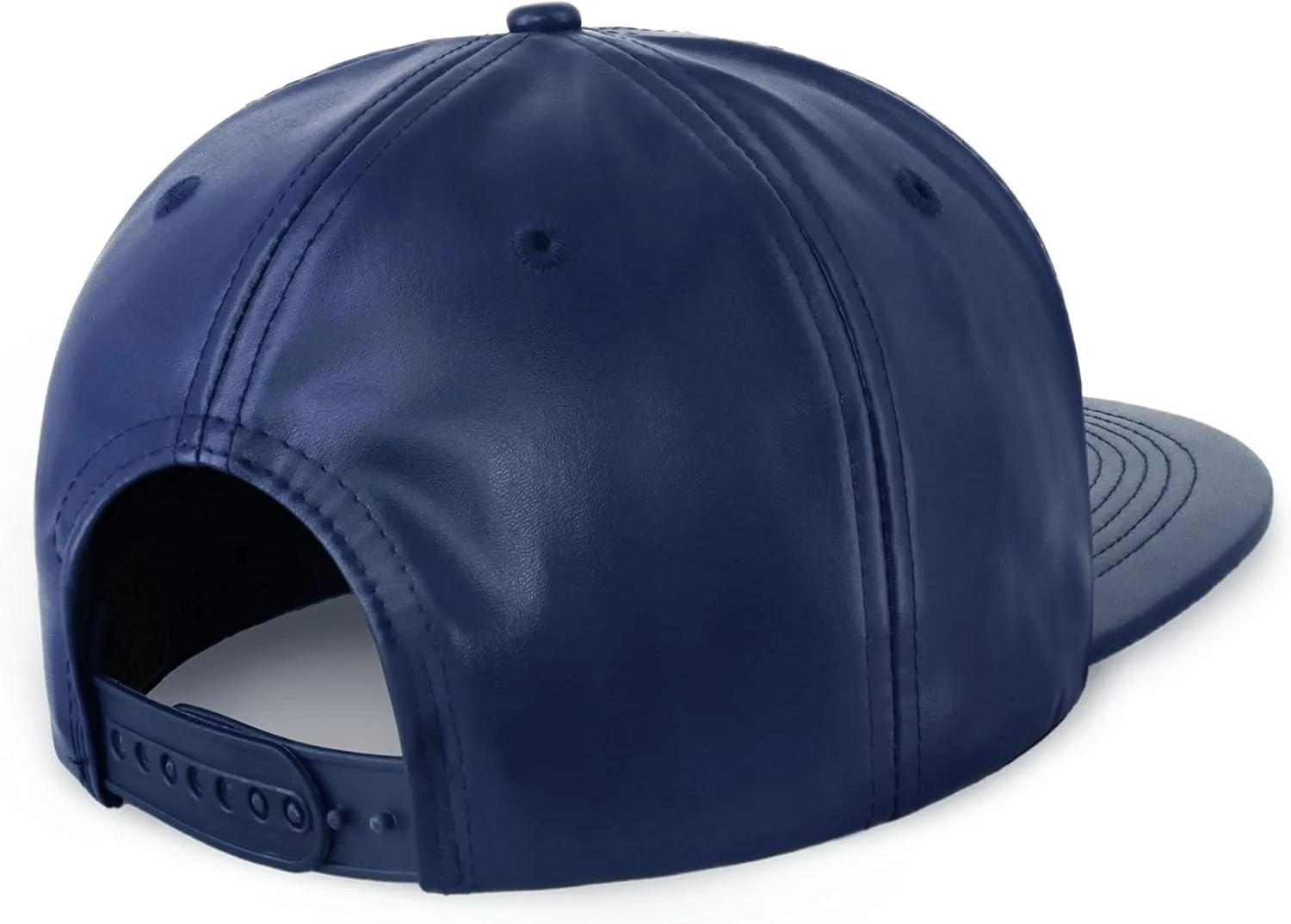 CHOK.LIDS PU Leather Flat Brim Hats for Men Women Hip Hop Baseball Snapback Blank Hats Solid Panther Black Fitted caps