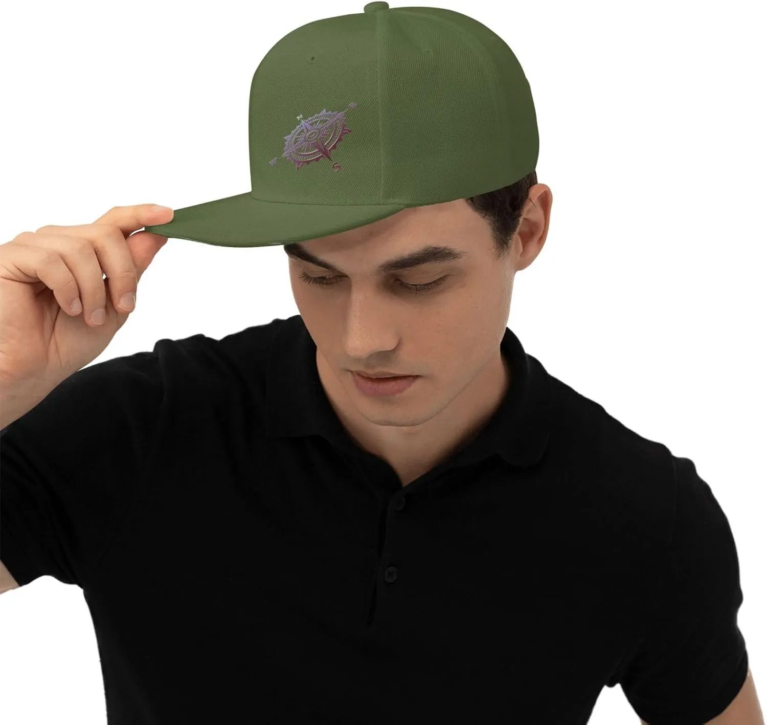 Compass Snapback Hats for Men Women Baseball Cap Flat Bill Brim Hat