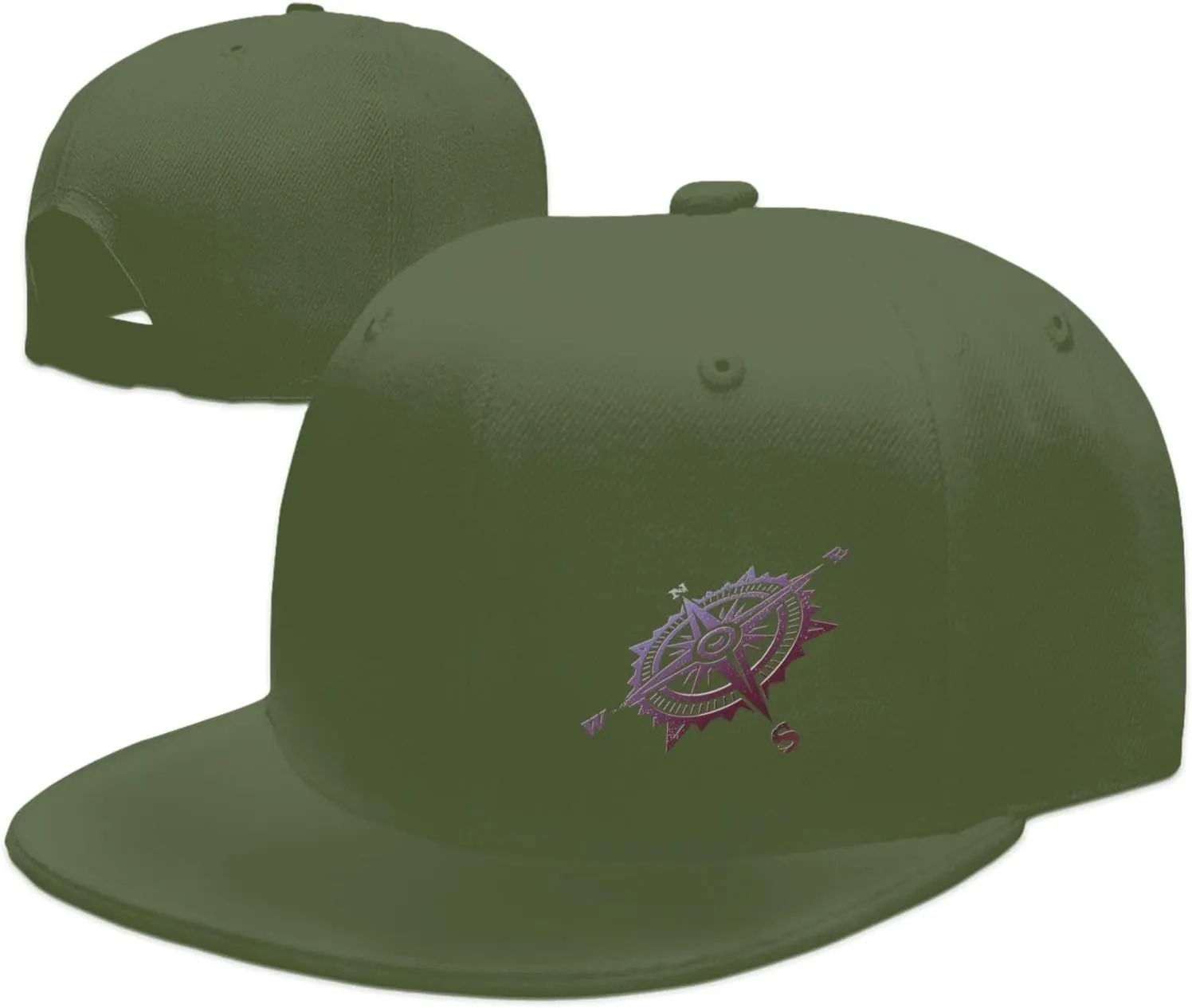 Compass Snapback Hats for Men Women Baseball Cap Flat Bill Brim Hat