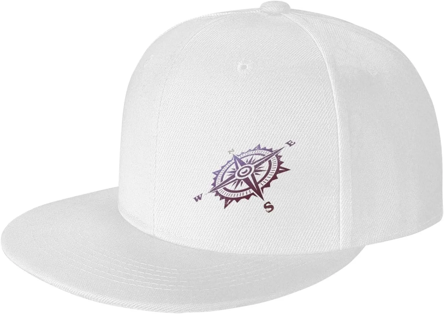 Compass Snapback Hats for Men Women Baseball Cap Flat Bill Brim Hat
