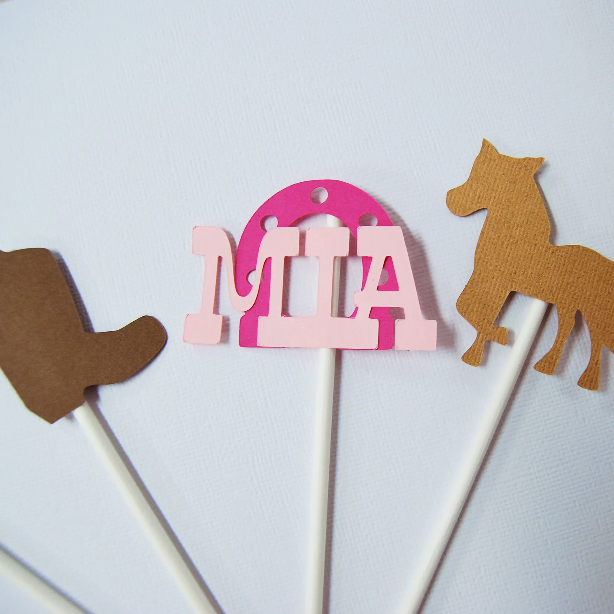 Cowgirl Cupcake Toppers
