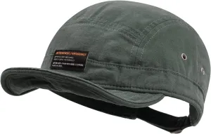 Croogo 5 Panel Short Brim Baseball Cap Soft Trucker Hats Short Bill Cadet Caps Casual Umpire Dad Hats Snapback Hats for Men