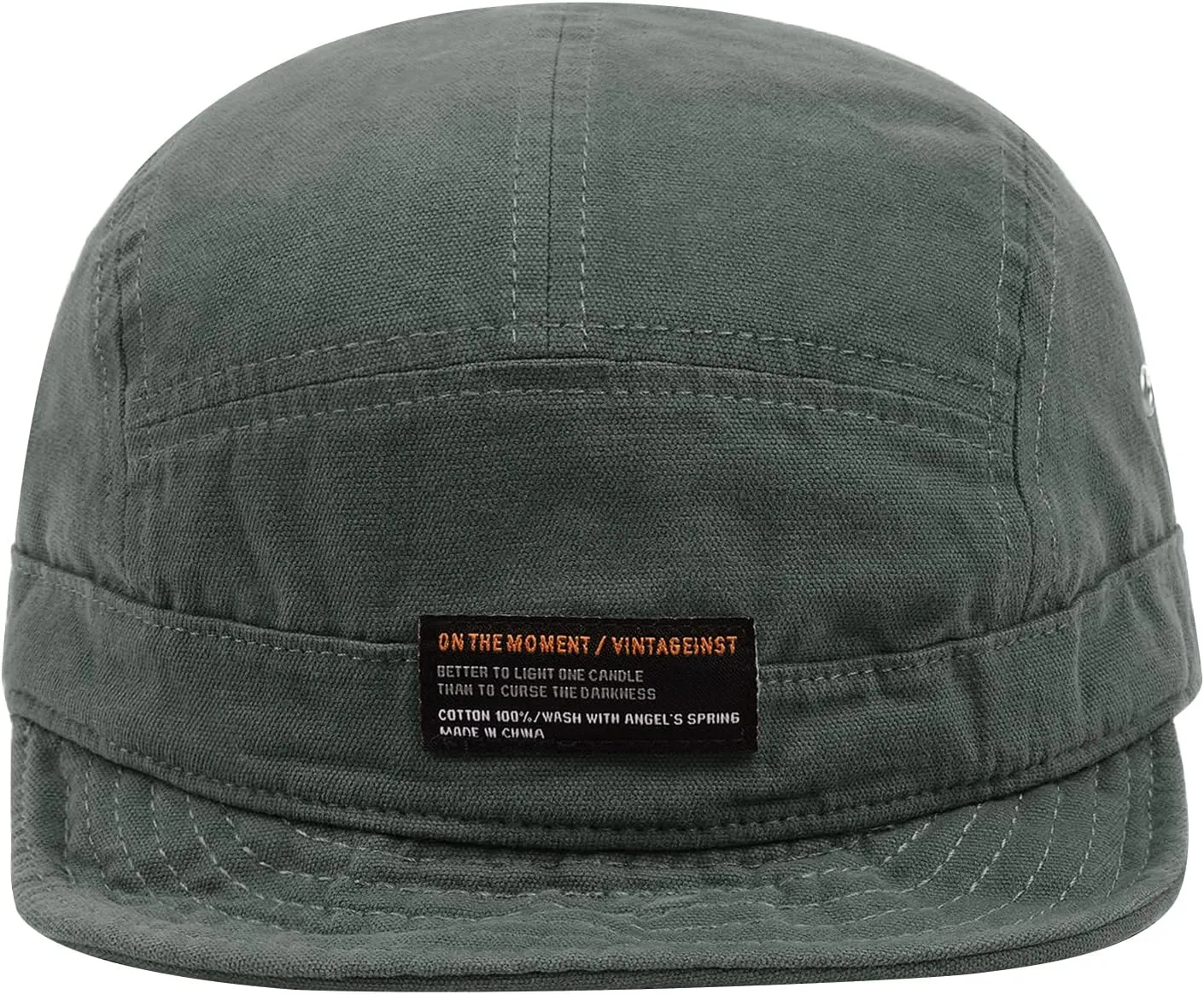 Croogo 5 Panel Short Brim Baseball Cap Soft Trucker Hats Short Bill Cadet Caps Casual Umpire Dad Hats Snapback Hats for Men