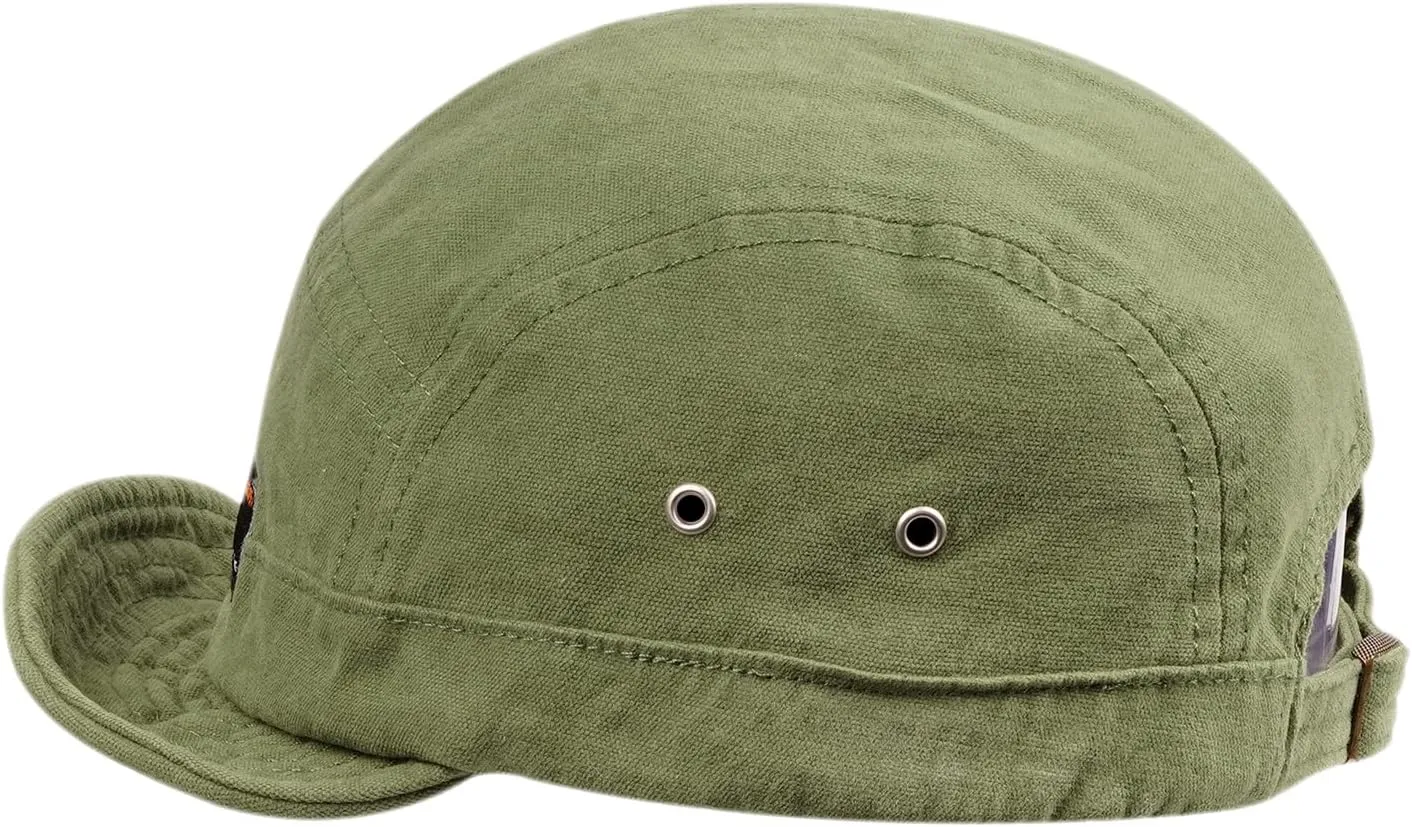 Croogo 5 Panel Short Brim Baseball Cap Soft Trucker Hats Short Bill Cadet Caps Casual Umpire Dad Hats Snapback Hats for Men