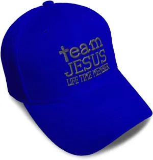 Custom Baseball Caps for Men & Women Embroidered Team Jesus Life Time Member Christian God Acrylic