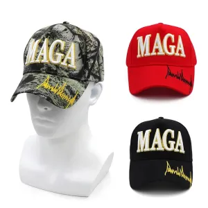 Donald Trump 2024 Cap USA Flag Baseball Caps MAGA Trump Signature Snapback President Hat 3D Embroidery