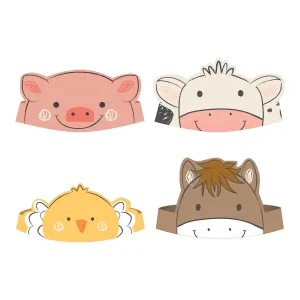 Farm Birthday Party Hats x 8