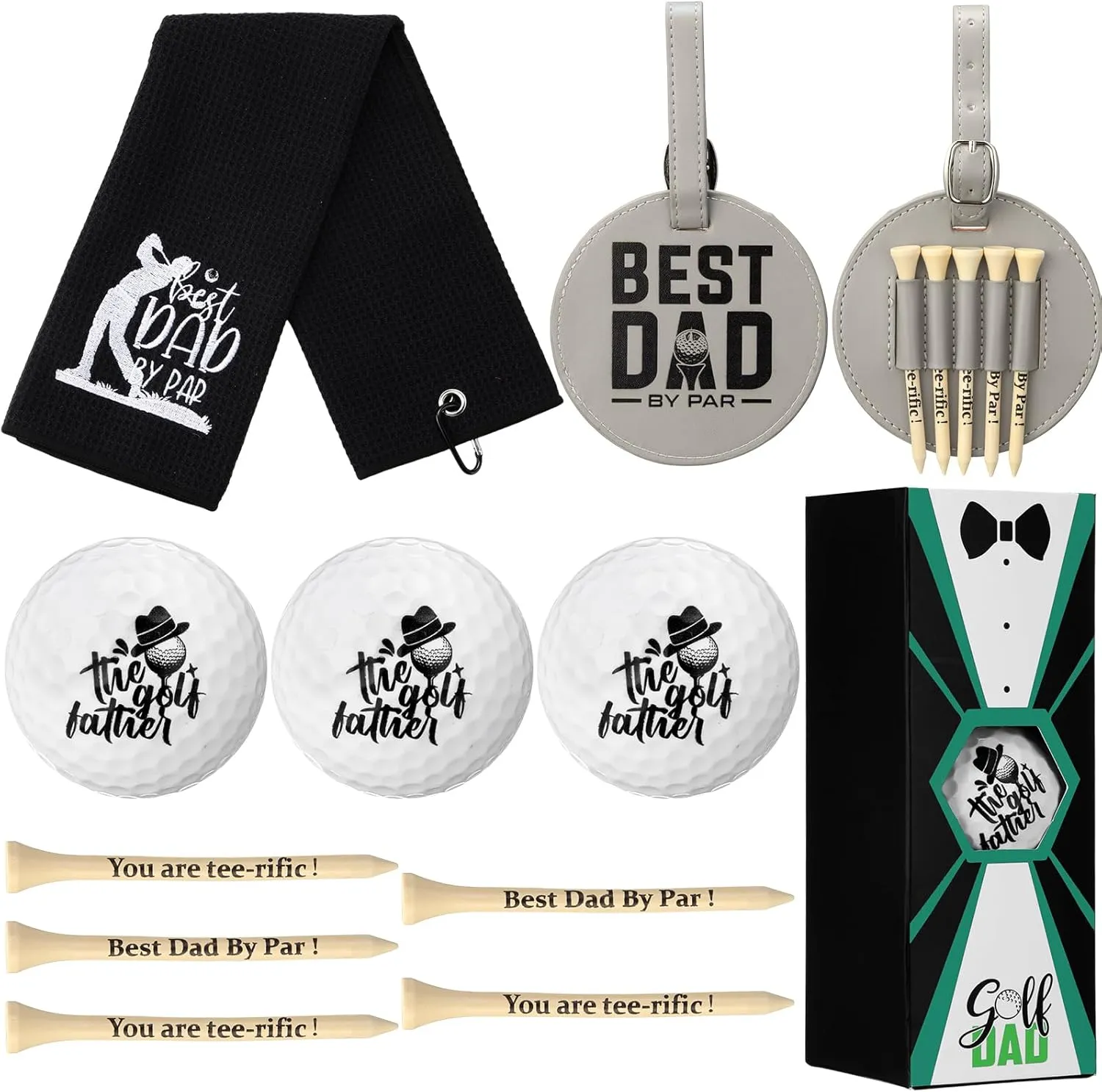 Golf Gift for Dad Father's Day Golf Gifts Golfer Gift for Men Best Dad by Par Themed Golfer Birthday Present for Father Grandpa Men Husband