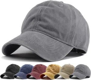 HH HOFNEN Men Women Washed Distressed Twill Cotton Baseball Cap Vintage Adjustable Dad Hat