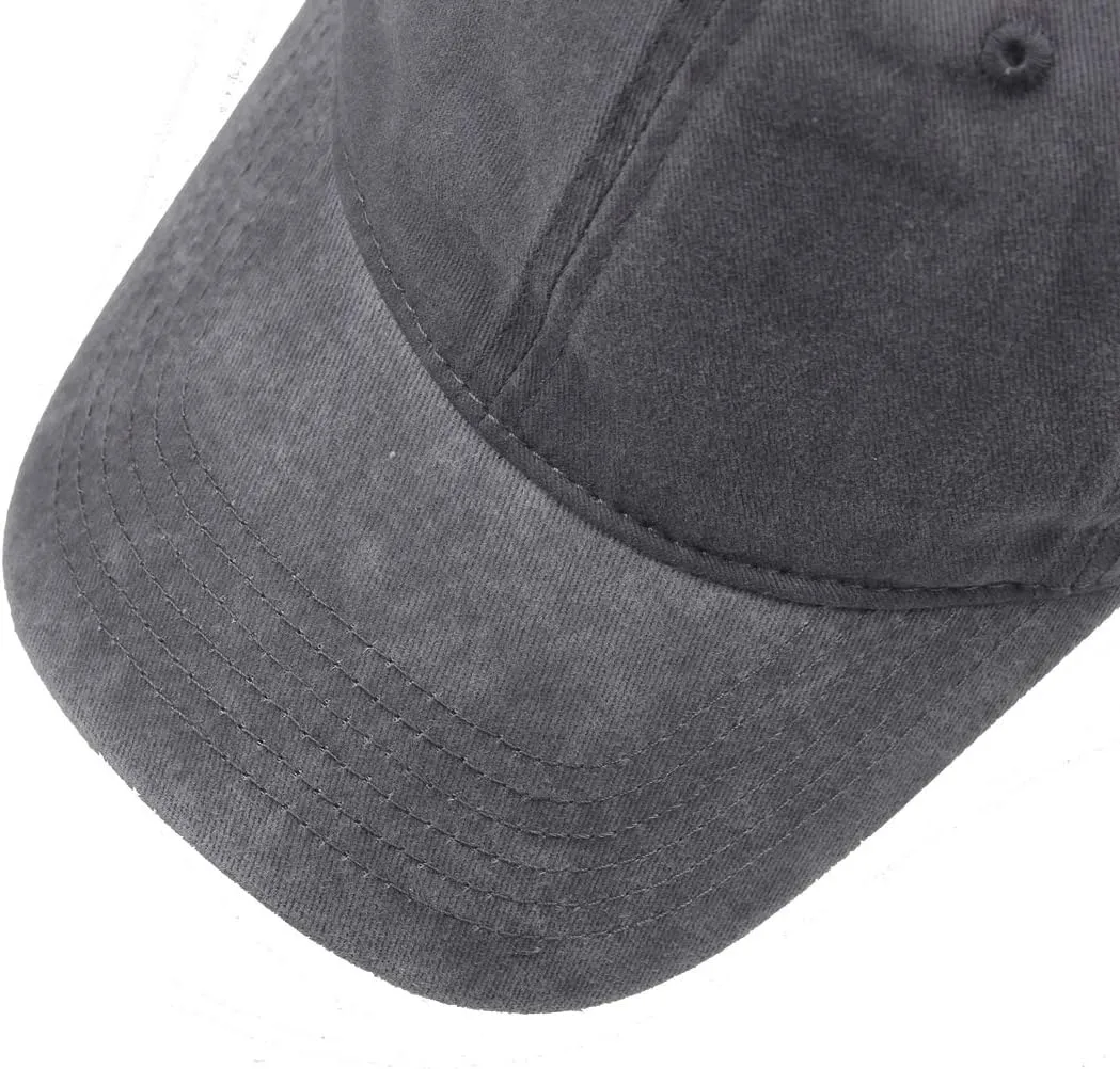 HH HOFNEN Men Women Washed Distressed Twill Cotton Baseball Cap Vintage Adjustable Dad Hat