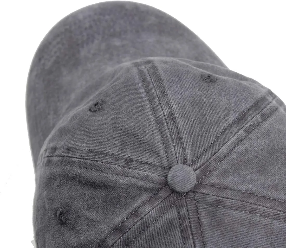 HH HOFNEN Men Women Washed Distressed Twill Cotton Baseball Cap Vintage Adjustable Dad Hat