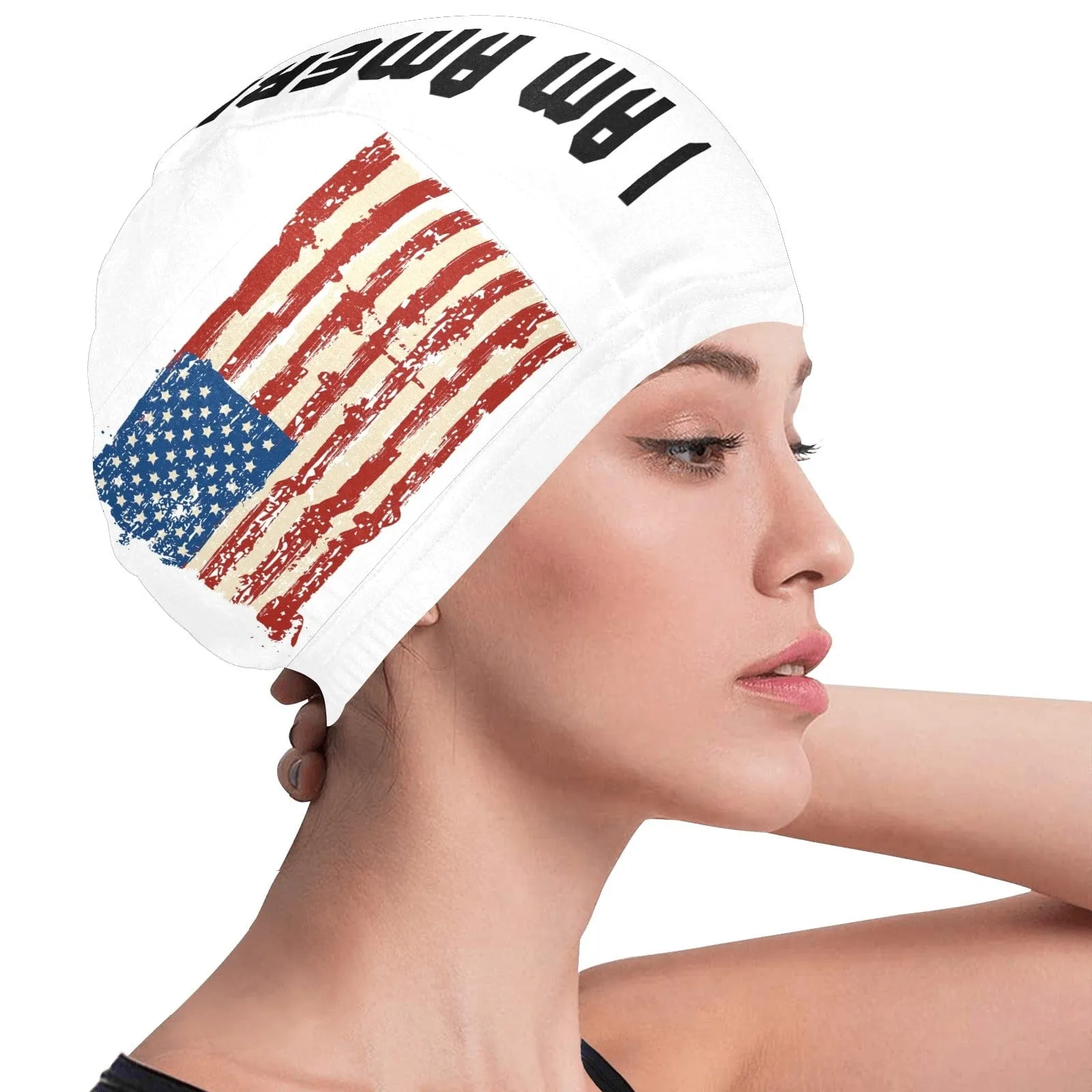 I Am American Swim Cap
