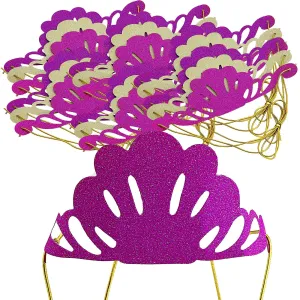 Kicko Mini Glossy Mermaid Crowns - 18 Pack - for Kids, Party Favors, Under the Sea Events