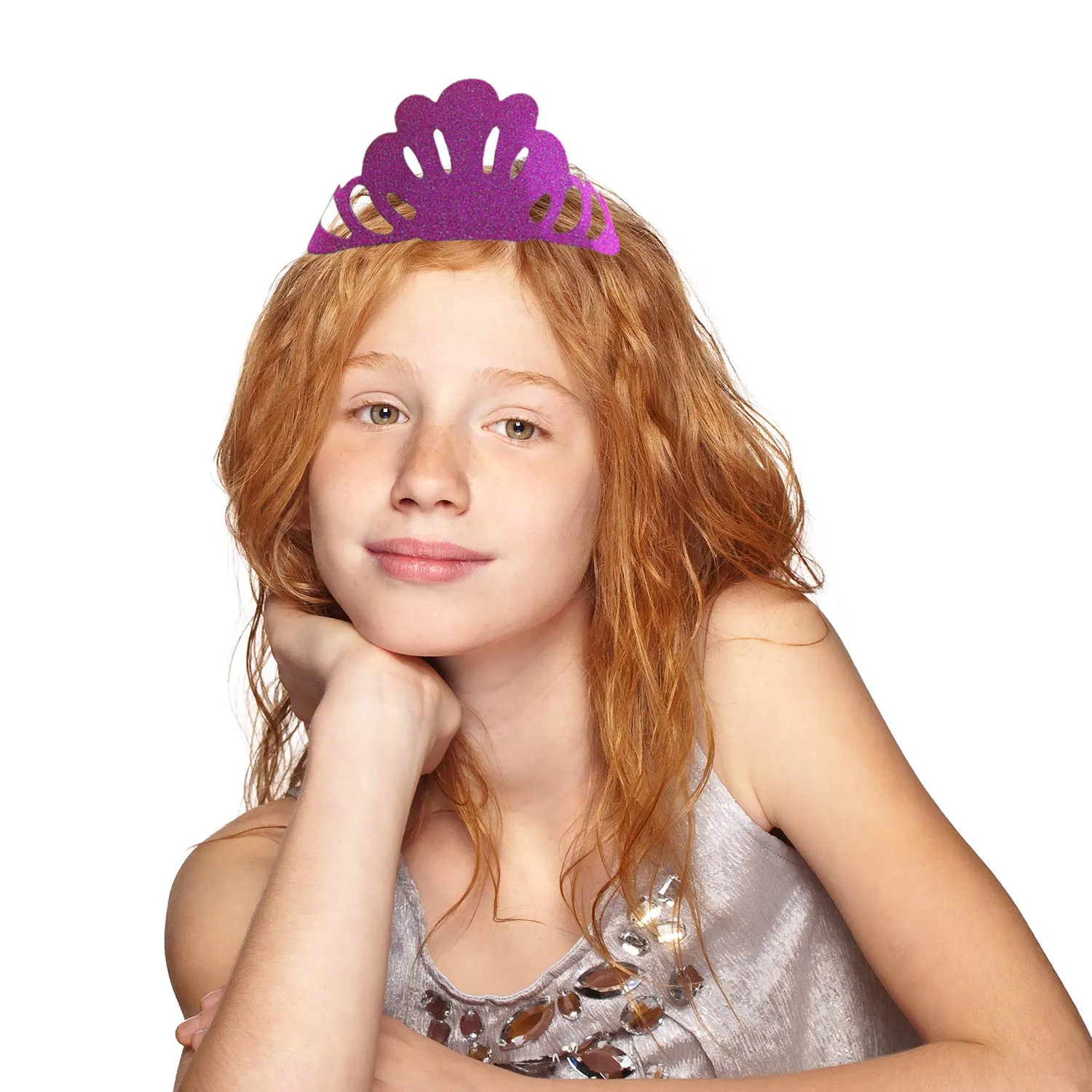 Kicko Mini Glossy Mermaid Crowns - 18 Pack - for Kids, Party Favors, Under the Sea Events