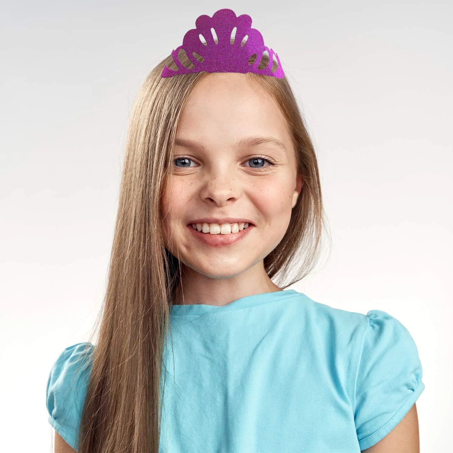 Kicko Mini Glossy Mermaid Crowns - 18 Pack - for Kids, Party Favors, Under the Sea Events