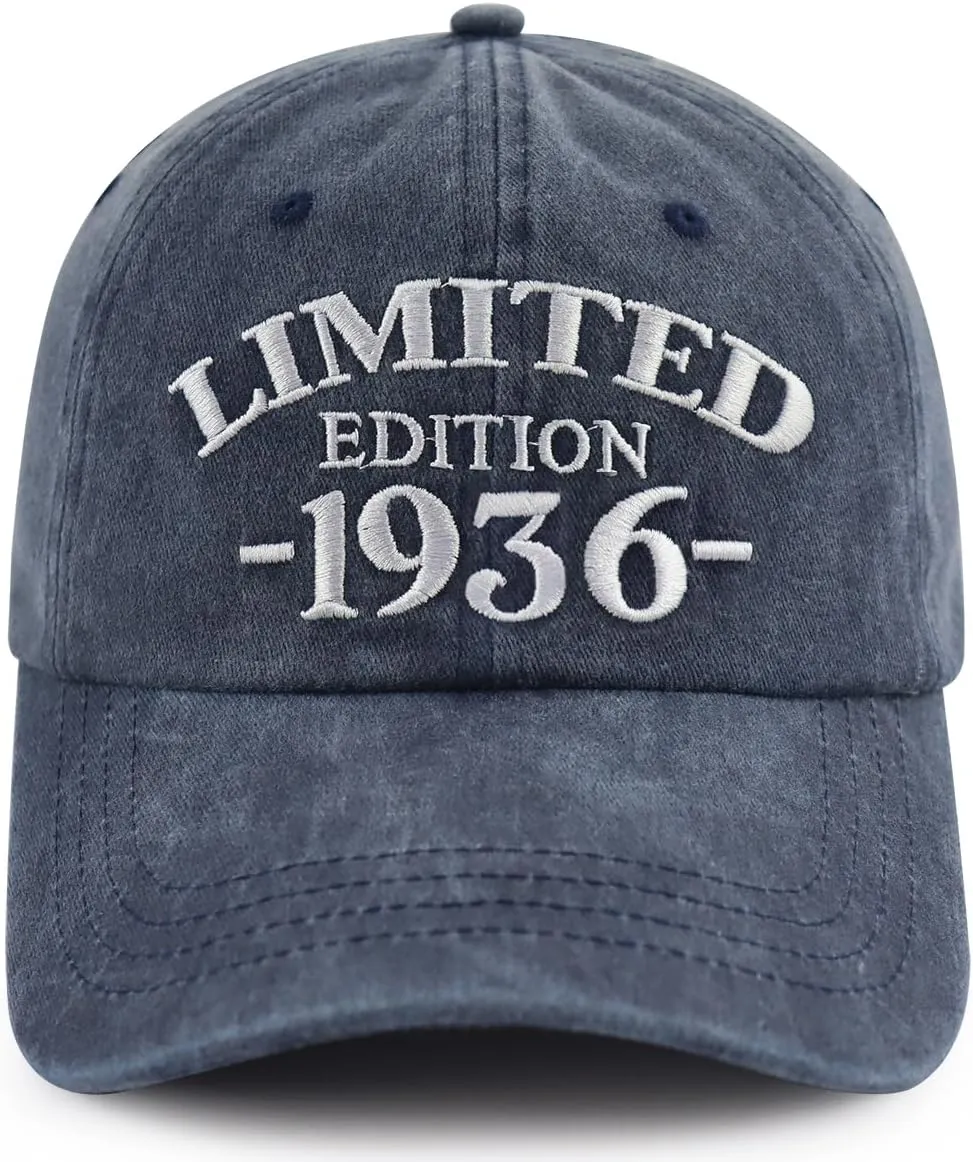 Limited Edition 1930 1931 1932 1933 1934 1935 1936 1937 1938 1939 Hat for Men Women, Adjustable Cotton Baseball Cap