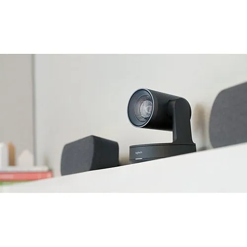 Logitech 960-001225 Rally Plus UHD 4K Conference Camera System with Dual-Speakers and Mic Pods for Large Rooms