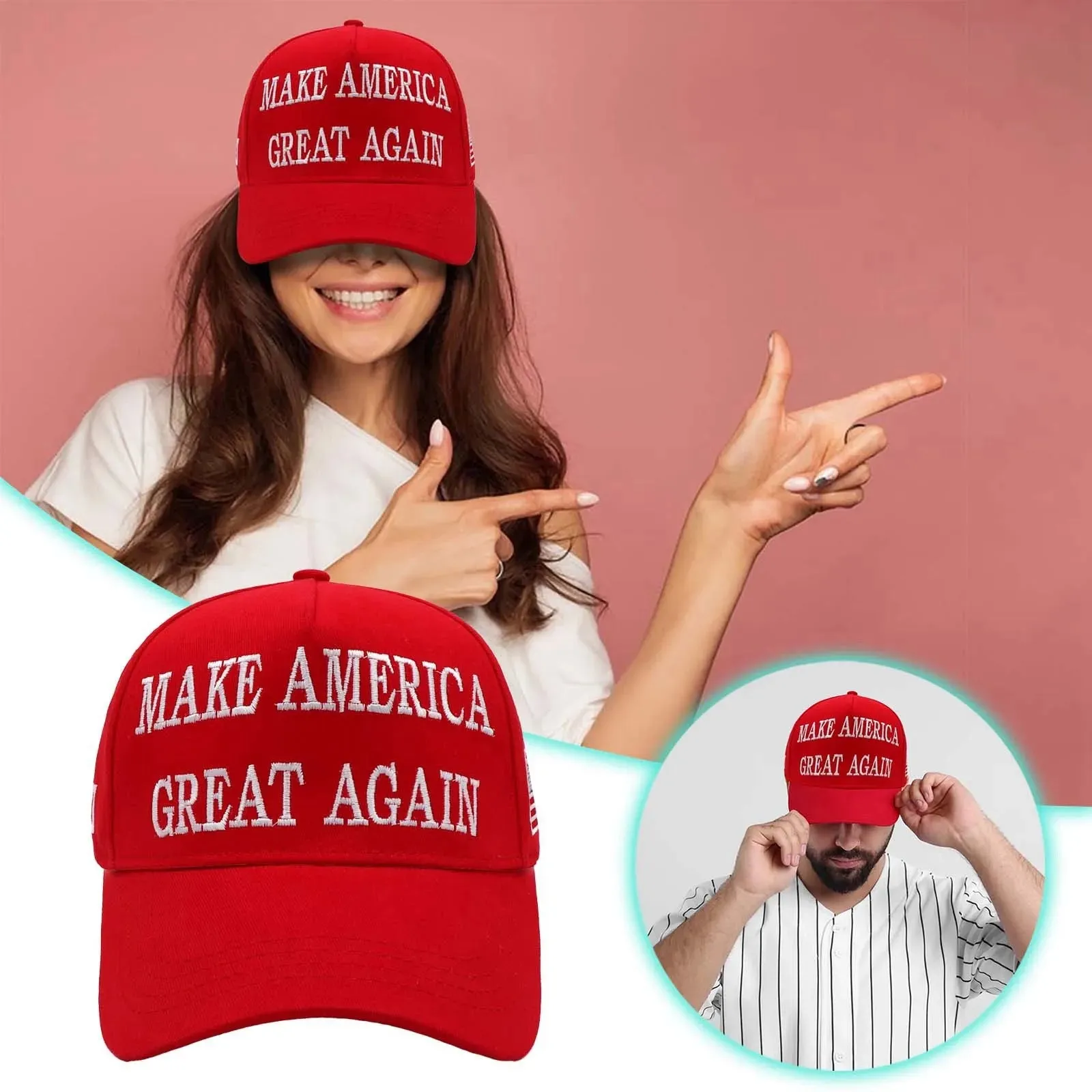 MAGA 2024 Red Cap - Make America Great Again Adjustable Hat