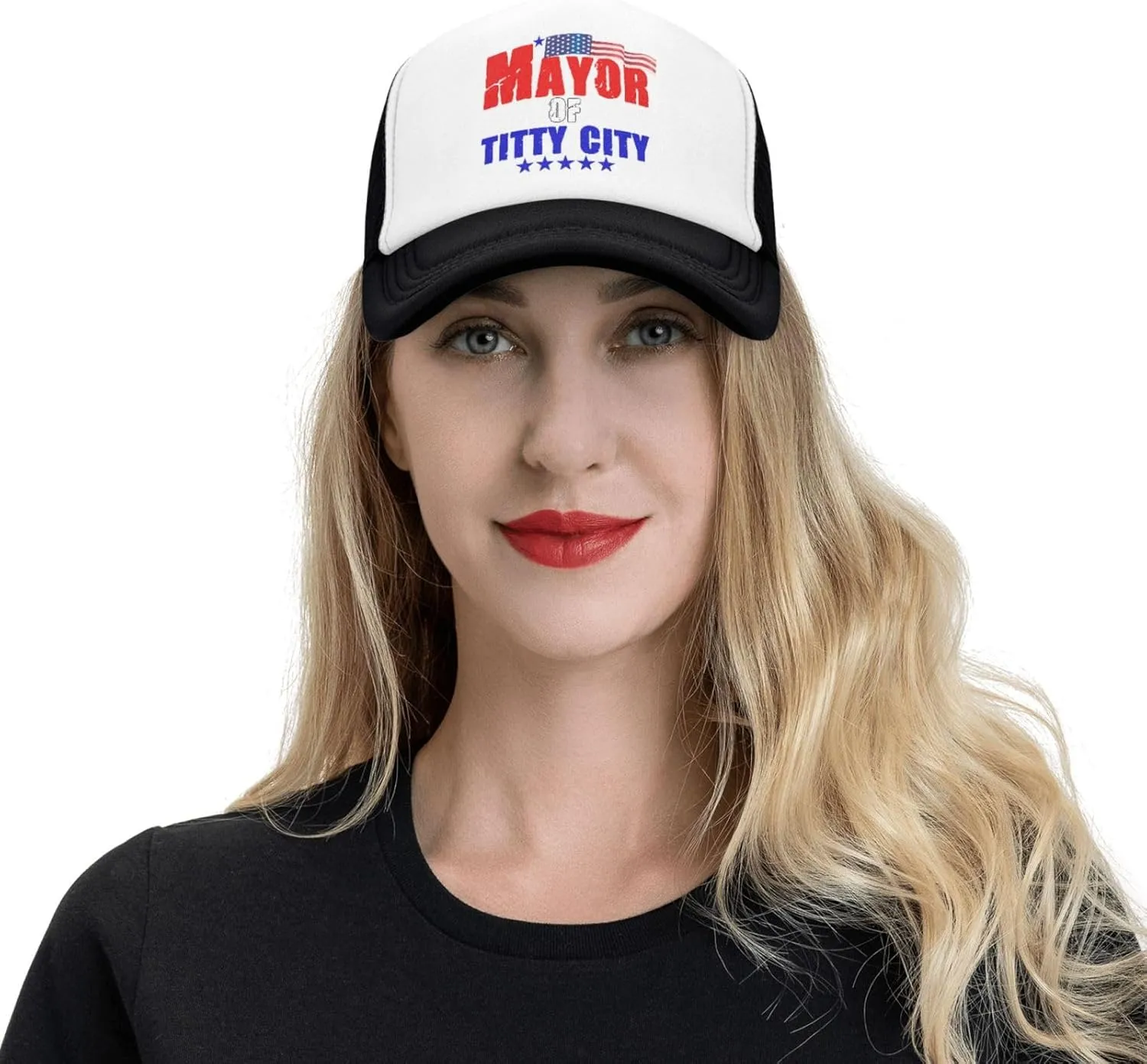 Mayor of Titty City Men's Black Adjustable Baseball Cap Vintage Dad Hat Trucker Cap