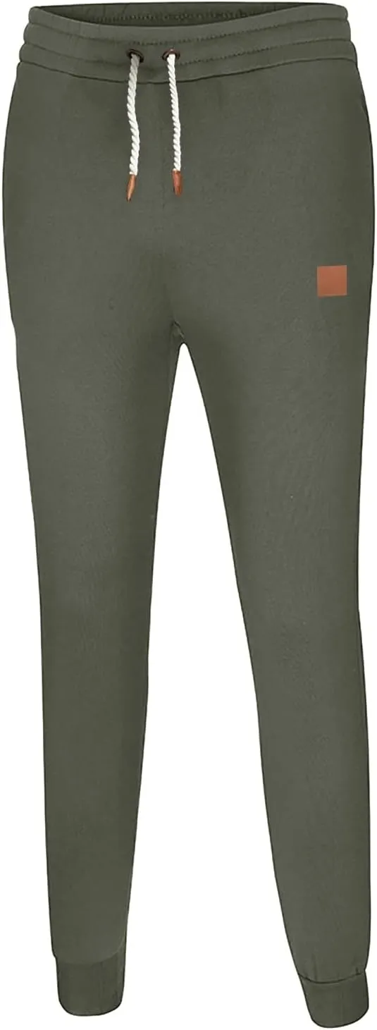 Men's Active Athletic Casual Tricot Sports Length Solid Mens Pants Men's Pants Men's Sweatpants Track Tapered Joggers