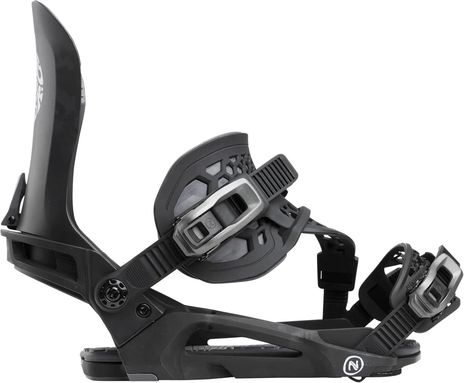 NIDECKER Unisex Kaon-Plus Black Two-Strap Snowboard Bindings