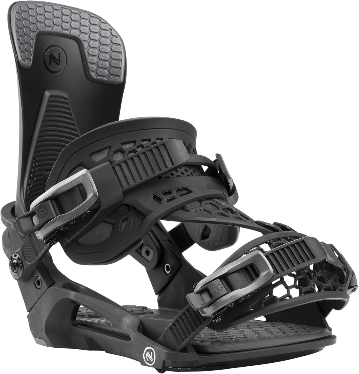 NIDECKER Unisex Kaon-Plus Black Two-Strap Snowboard Bindings