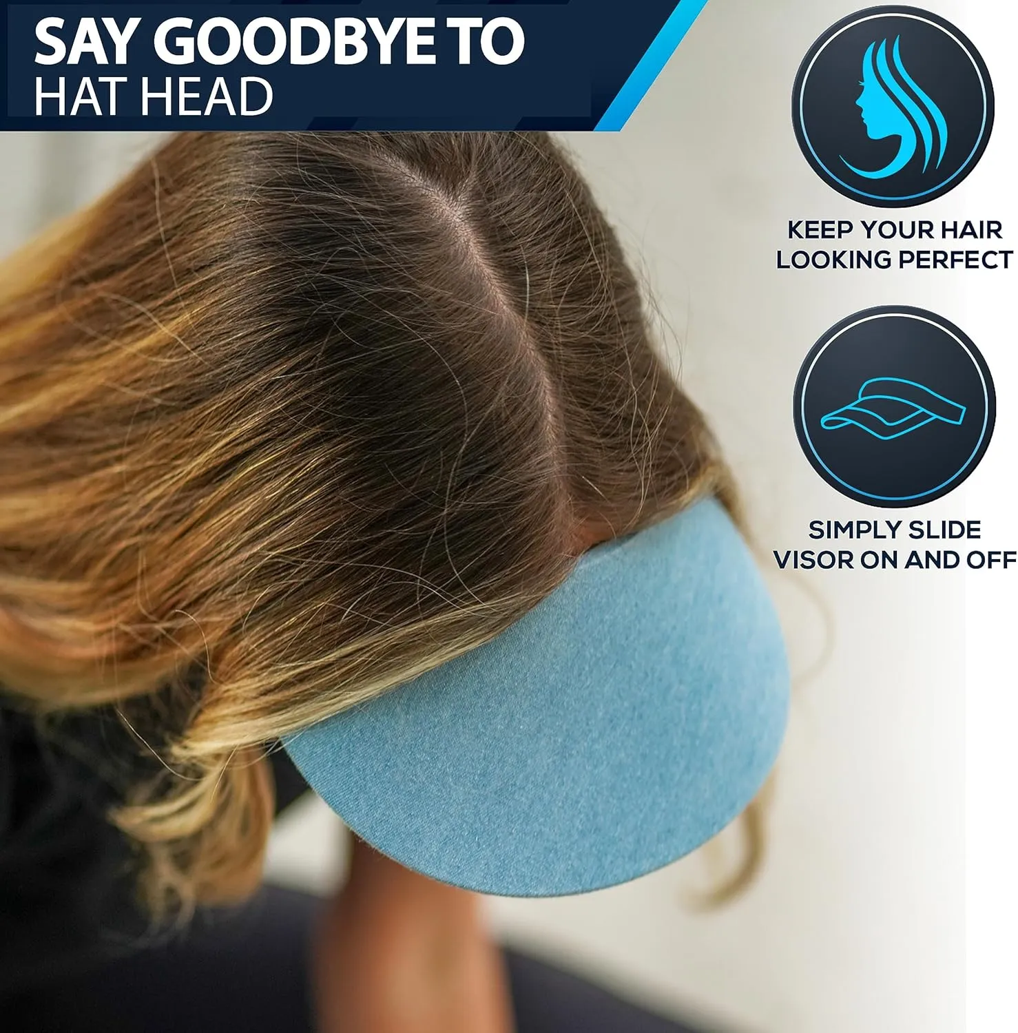 No Headache Sun Visor for Women | Stylish, Lightweight Golf & Tennis Hat | UV Protection for Outdoor Sports & Travel