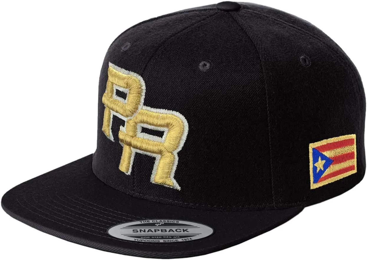 Puerto Rico Snap Back Caps with Embroidery PR Logo