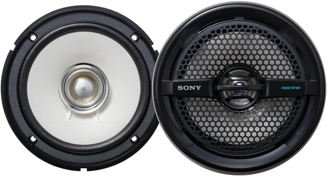 Sony XS-MP1611 Dual Cone Marine Speakers, Black