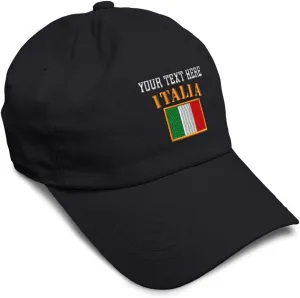 Speedy Pros Soft Baseball Cap Italia Flag Embroidery Flags World Cup Soccer Cotton Embroidered Dad Hats for Men & Women