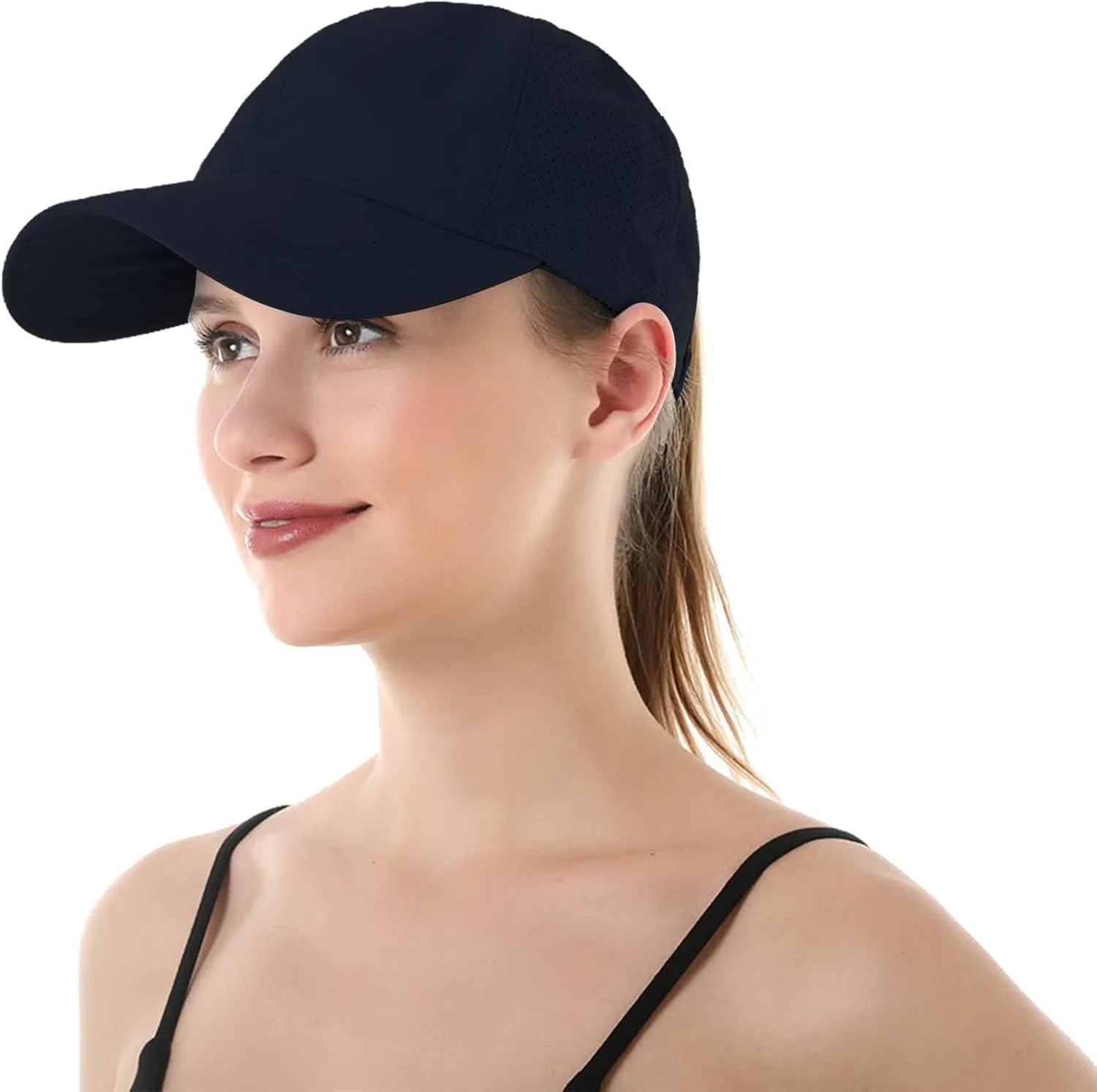 UTTPLL Womens Ponytail Baseball Cap Adjustable Ponycap Trucker Hats Summer Mesh Outdoor Sports Criss Cross Caps Dad Hat