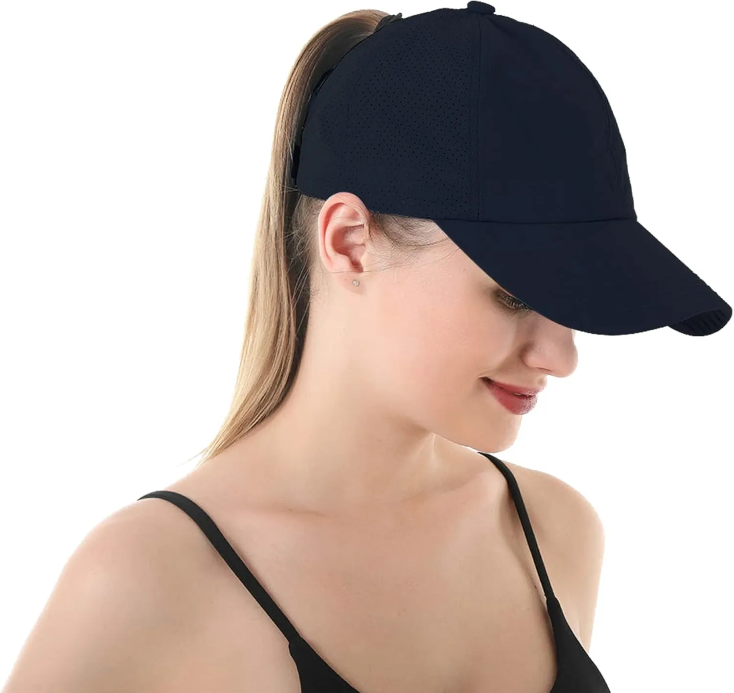 UTTPLL Womens Ponytail Baseball Cap Adjustable Ponycap Trucker Hats Summer Mesh Outdoor Sports Criss Cross Caps Dad Hat